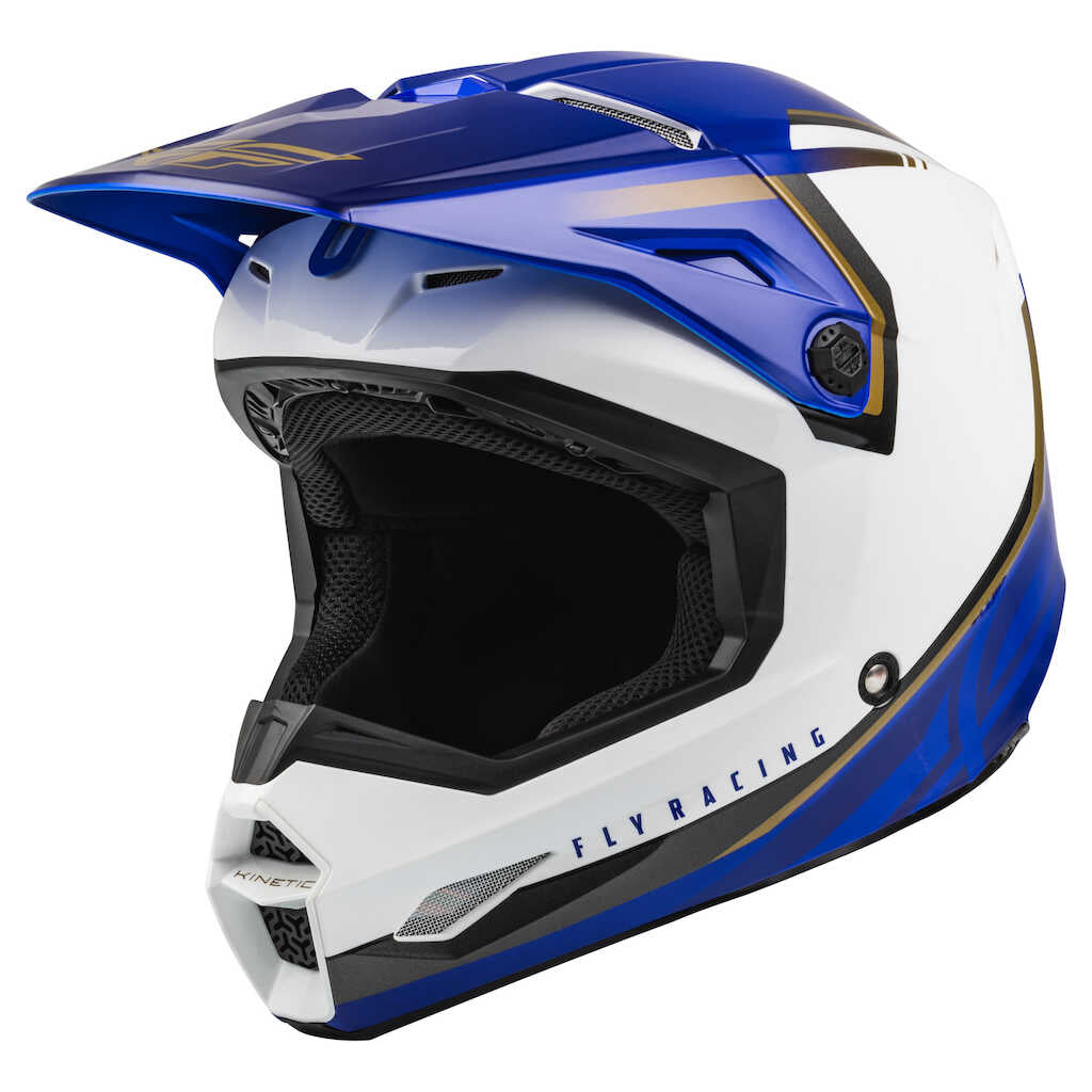 Fly Racing Kinetic Vision Helmet - White Blue