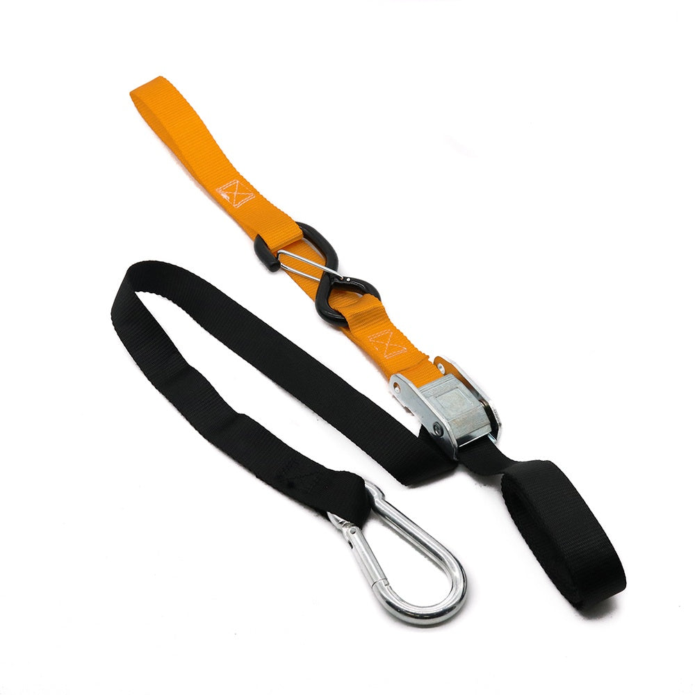 KMX Tie Down 25mm Snap Hook - Black/Orange Soft Loop