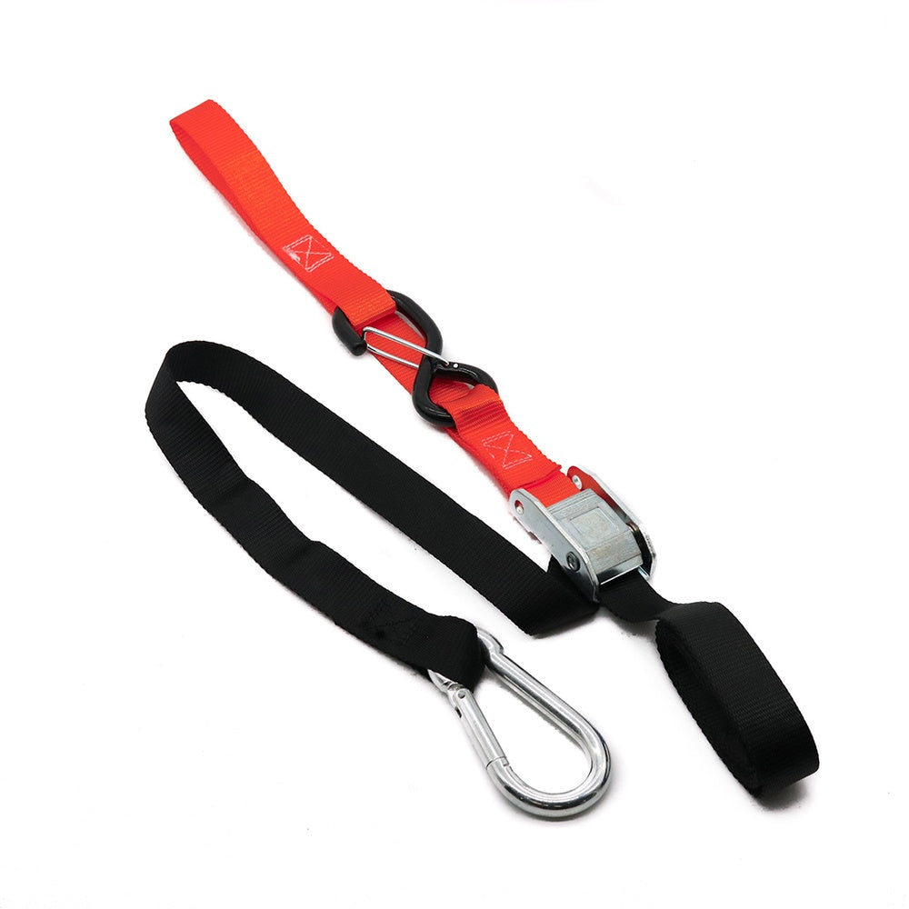 KMX Tie Down 25mm Snap Hook - Red/Black Soft Loop