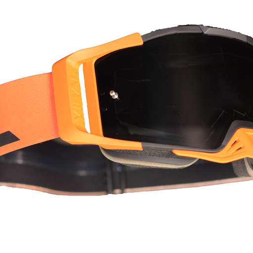 ALPHA GOGGLE BLACK/ORANGE FRAME ORANGE STRAP SMOKE LENS
