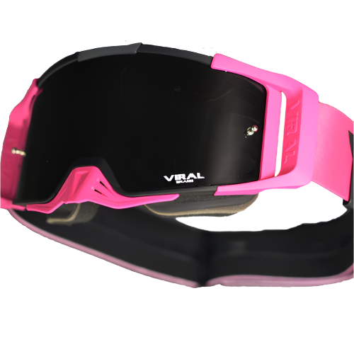ALPHA GOGGLE BLACK/PINK FRAME PINK/BLACK STRAP SMOKE LENS