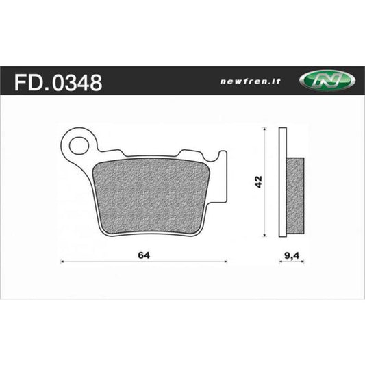 Newfren Brake Pads Rear - Off Road Dirt Organic KTM / Husqvarna / Husaberg / Sherco / Dirt Organic Brake Pads