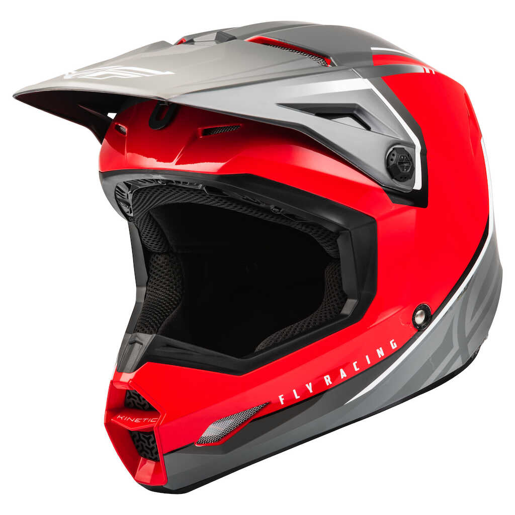 Fly Racing Kinetic Vision Helmet - Red/Grey