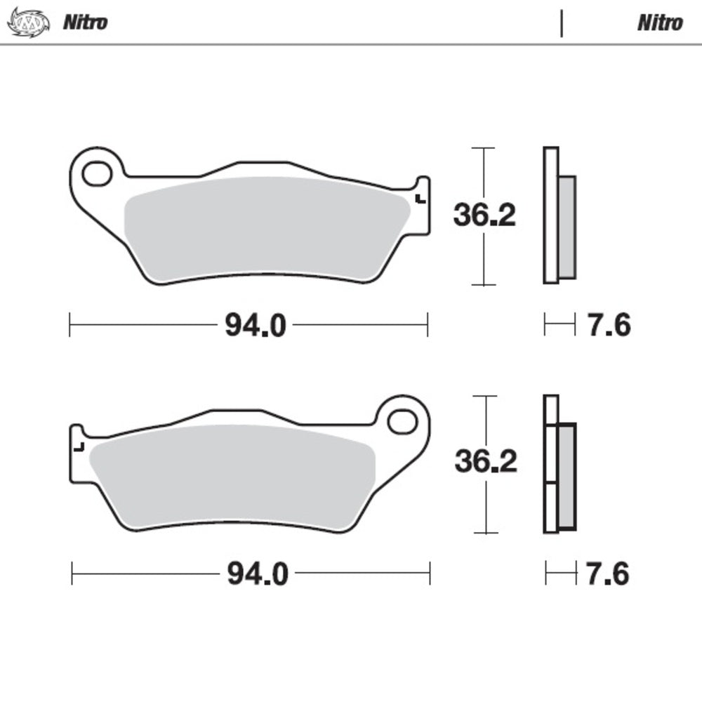 Moto-Master Front Nitro Sintered Brake Pad KTM / Husaberg / Husqvarna