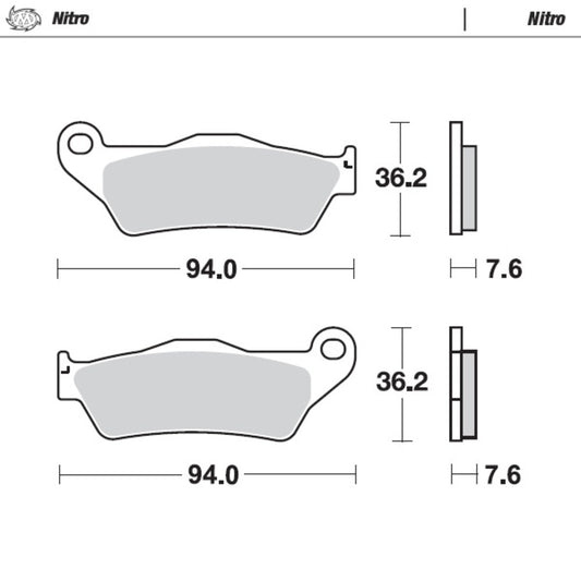 Moto-Master Front Nitro Sintered Brake Pad KTM / Husaberg / Husqvarna