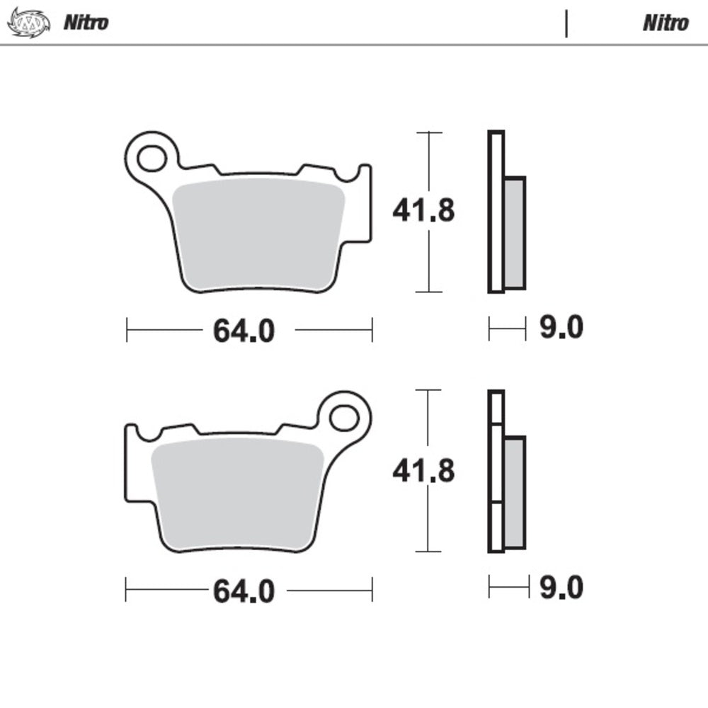 Moto-Master Rear Nitro Sintered Brake Pad KTM / Husaberg / Husqvarna