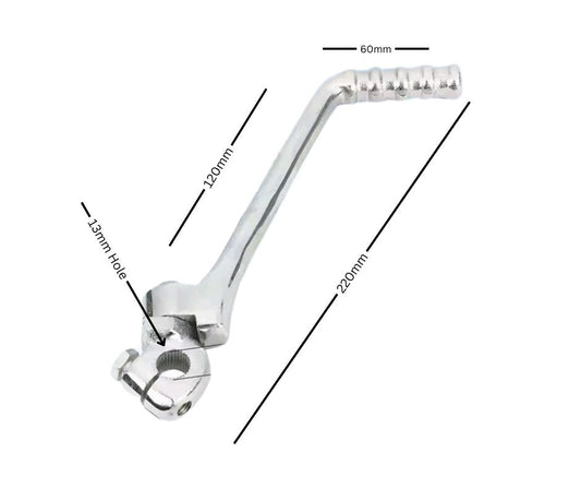 C.M.T Racing 13mm Kick Starter For 150-250cc KAYO SSR SDG BSE Dirt Pit Bike Silver